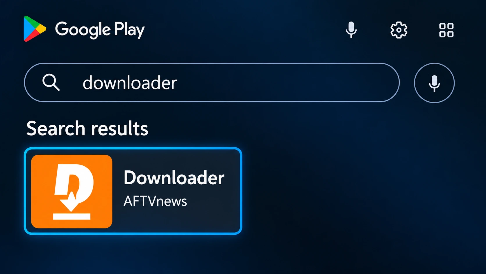ابحث عن Downloader — رسم توضيحي