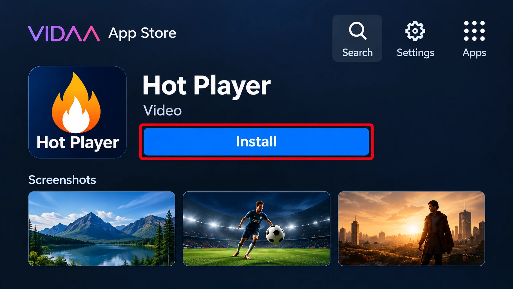 ثبّت Hot Player — رسم توضيحي